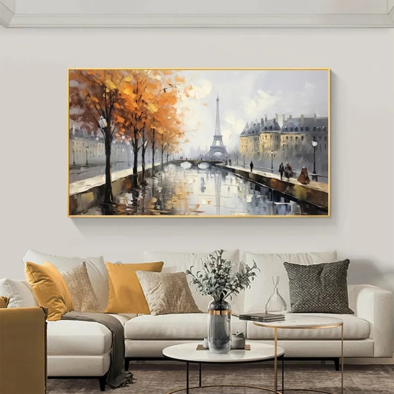 Paris Street Scene Canvas Wall Art